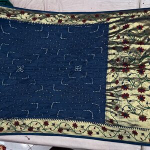 Midnight Blue Heritage Paithani Bandhani Saree(BFP-04)