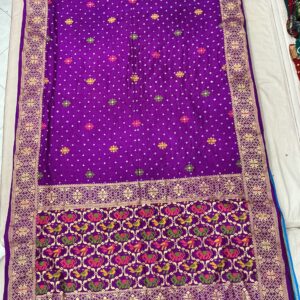 Exclusive Silk Patola Pallu  Border Bandhani Saree (SPP05)