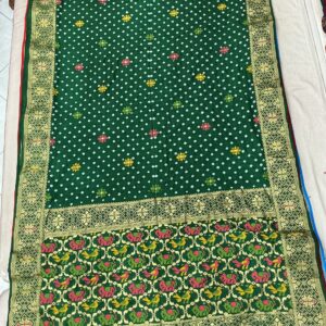 Exclusive Silk Patola Pallu  Border Bandhani Saree (SPP02)