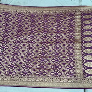 Premium Pure Meenakari Dupatta – Imperial Purple (PMD-03)