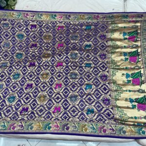 Premium Pure Meenakari Dupatta - Royal Purple (PMD-07)