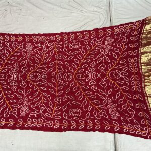 Premium Pure Gajji Silk Dupatta - Elegant Maroon (GDD-02)