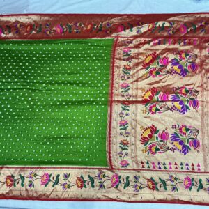 Bandhani Flower Paithani Saree - Style 1