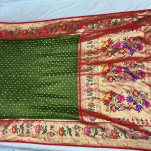 Bandhani Flower Paithani Saree - Style 2