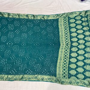 Premium Semi Georgette Bandhani Saree - Sea Green Grace (SGB-07)