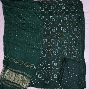 Premium Modal Silk Dress Material - Dark Green (MDM-07)