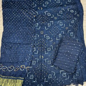 Premium Modal Silk Dress Material - Indigo Blue (MDM-08)