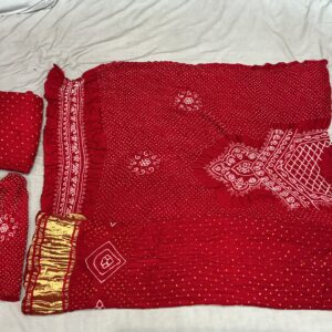 Premium Pure Gajji Silk Dress Material - Classic Maroon (GSD-05)