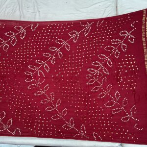 Premium Modal Silk Cross Ambadal Dupatta - Deep Maroon (MAD-03)