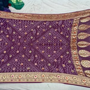 Premium Pure Georgette Dupatta - Antique Wine (PGD-04)