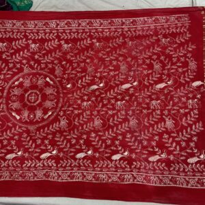 Premium Traditional Work Dupatta - Royal Red (TWD-01)