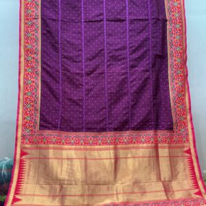 Exclusive Patola Banarasi Silk Saree - Elegant Wine (PBS-03)