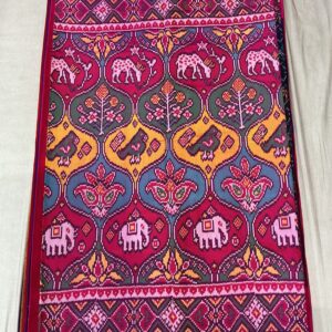 Premium Double Ikat Patola Saree - Rose Magenta (DIS-08)