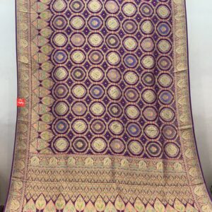 Premium Gajji Silk Zari Shela - Royal Purple (GSS-08)