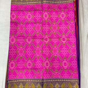 Premium Pure Patola Silk Saree - Festive Magenta (PPS-08)