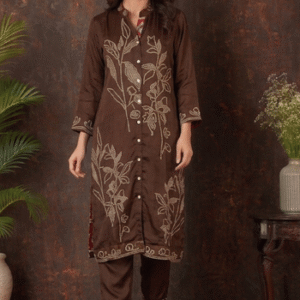 Exclusive Dark Olive Ethnic Readymade Suit Set (PRS-05)