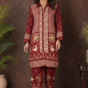 Premium Readymade Traditional Wear marun (PRS-07)