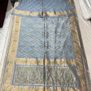Premium Paithani Bandhani Exclusive Saree – Ice Blue (BPE-18)