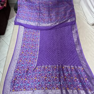 Premium Paithani Bandhani Exclusive Saree – Royal Purple (BPE-09)