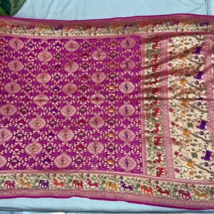 Premium Pure Meenakari Dupatta – Magenta Pink (PMD-16)