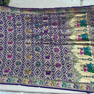 Premium Pure Meenakari Dupatta – Royal Blue (PMD-09)