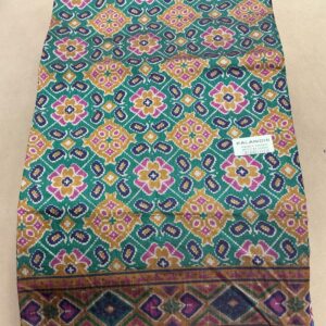 Premium Patola Without Border Saree – Sky Blue (PSWB-11)