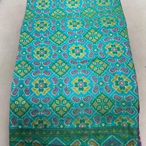 Premium Patola Without Border Saree – Mint Green (PSWB-12)