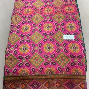 Premium Patola Without Border Saree – Fuchsia Rose (PSWB-14)