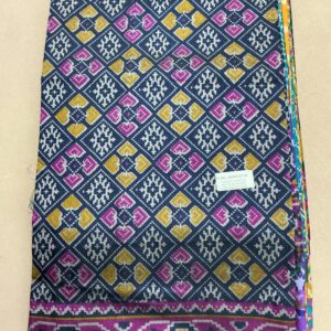 Premium Patola Without Border Saree – Teal Blue (PSWB-22)