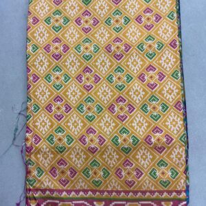 Premium Patola Without Border Saree – Parrot Green (PSWB-27)