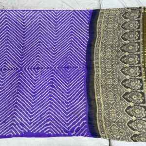 Premium Pure Gajji Silk Dupatta – Purple(GDD-16)