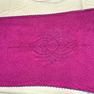 Premium Pure Silk Bandhani Saree – Royal Purple (PSB-12)