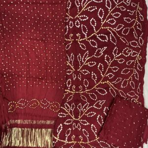 Premium Modal Silk Dress Material – Rustic Maroon (MDM-15)