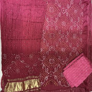 Premium Modal Silk Dress Material – Dark Rose Pink (MDM-18)