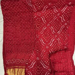 Premium Modal Silk Dress Material – Crimson Red (MDM-09)