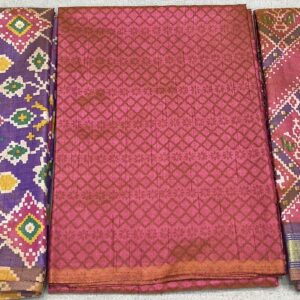 Premium Patola Print Dress Material – Purple & Pink (PTD-14)