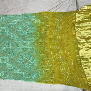 Exclusive Modal Silk Dupatta – Dual Tone Lime Green (MED-10)