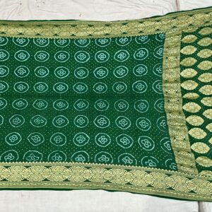 Premium Pure Georgette Dupatta – Emerald Green (PGD-10)
