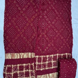 Ombray Exclusive Dress Material – Wine Maroon Shaded (OEDM-12)