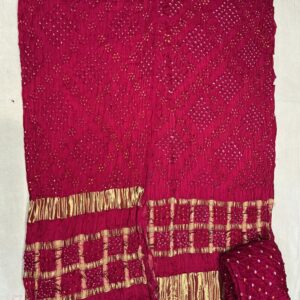 Ombray Exclusive Dress Material – Crimson & Pink Shaded (OEDM-18)