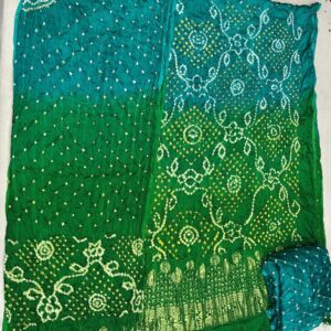 Ombray Exclusive Dress Material – Green & Blue Gradient (OEDM-24)
