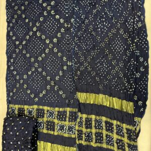 Ombray Exclusive Dress Material – Black & Golden (OEDM-40)