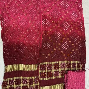 Ombray Exclusive Dress Material – Maroon & Gold Shaded (OEDM-08)