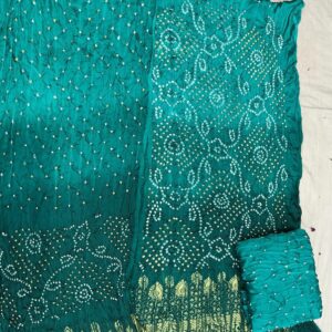 Ombray Exclusive Dress Material – Bright Teal Shaded (OEDM-09)