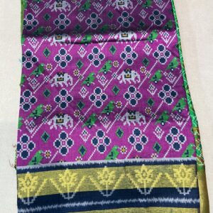 Patola with Zari Border Saree – Plum Violet (PSZB-18)
