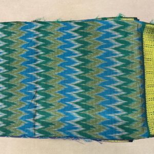 Patola with Zari Border Saree – Olive Gold (PSZB-27)