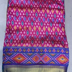 Patola with Zari Border Saree – Heritage Violet (PSZB-30)