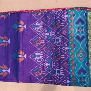 Patola with Zari Border Saree – Deep Purple (PSZB-06)