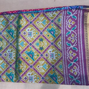 Patola with Zari Border Saree – Classic Maroon (PSZB-09)