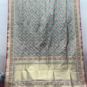 Exclusive Patola Banarasi Silk Saree – Silver Mist Grey (PBS-12)